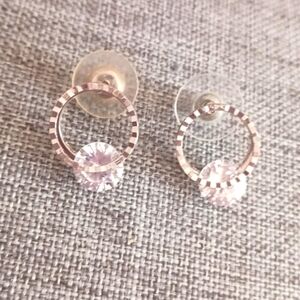 Modern Abstract Crystal Post Earrings - Pre-loved (.75")